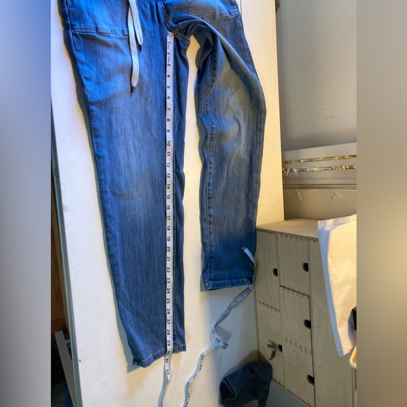 Judy Blue High Waist Drawstring Denim Jeans Zip Fly Belt Loops Pockets Size 25 - Picture 14 of 16